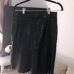 Real leather skirt